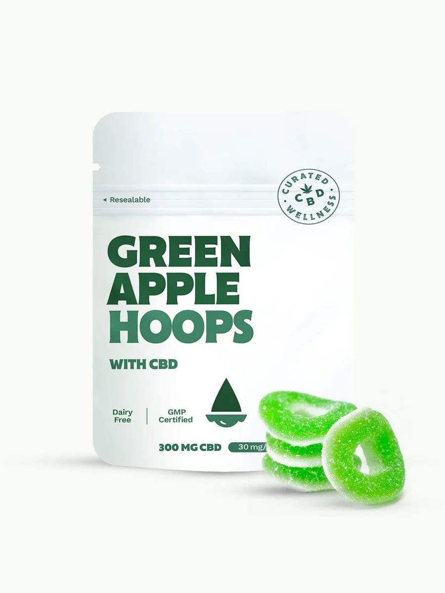 Green Apple Hoops 30mg CBD Gummy | 10 Pieces | 300mg CBD